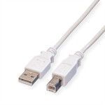 VALUE 11.99.8831 USB 2.0 Kabel, Typ A-B, weiß, 3 m 