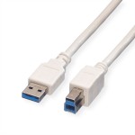 VALUE 11.99.8870 USB 3.2 Gen 1 Kabel, Typ A-B, weiß, 1,8 m 