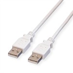 VALUE 11.99.8919 USB 2.0 Kabel, Typ A-A, weiß, 1,8 m 