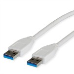 VALUE 11.99.8975 USB 3.2 Gen 1 Kabel, Typ A-A, weiß, 1,8 m 