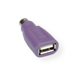VALUE 12.99.1073 PS/2 - USB Tastatur-Adapter, violett 