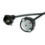 VALUE 19.99.1166 Schutzkontakt-Verlängerungskabel, 230VAC, schwarz, 3 m 