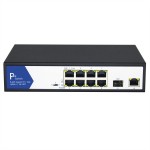 VALUE 21.99.1193 PoE+ Gigabit Ethernet Switch, 8+2 Uplink Ports (1x GbE, 1x SFP) 