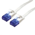 VALUE 21.99.2060 Patchkabel Cat.6A (Class EA) UTP, extra-flach, weiß, 0,5 m 
