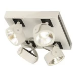 SLV 1000136 KALU, Wand- und Deckenleuchte, vierflammig, LED, 3000 K, viereckig, weiß/schwarz, 60° 