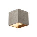 SLV 1000911 SOLID CUBE, Wandleuchte, QT14, schwarzer Sandstein, max. 25 W 