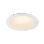 SLV 1001264 AKALO D83, Indoor Deckeneinbauleuchte, 3000 K 4000 K 5700 K einstellbar, weiss 