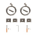 SLV 1002845 Drahtseilabhängung, für EUTRAC®, S-TRACK und 1 Phasen- Schienen, 5 m, zweier Set 