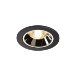 SLV 1003801 NUMINOS® S DL, Indoor LED Deckeneinbauleuchte schwarz/chrom 3000 K 55° inkl. Blattfedern 