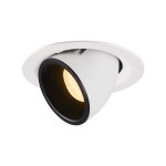 SLV 1005954 NUMINOS® GIMBLE M, Deckeneinbauleuchte weiß / schwarz 3000 K 55° 