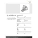 SLV 1007230 LED-Leuchtmittel QPAR51 GU10 2700 K 36° 