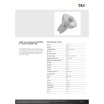SLV 1007231 LED-Leuchtmittel QPAR51 GU10 3000 K 36° 