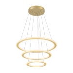 SLV 1007703 ONE FLAT, Pendelleuchte, triple, 300 cm, 2700/3000 K, DALI 2, Touch, messing 