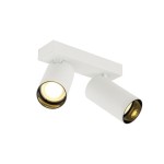 SLV 1007724 KAMI, Deckenaufbauleuchte, double, 2x max. 10 W, GU10, weiß/schwarz 