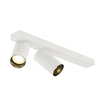 SLV 1007730 KAMI, Deckenaufbauleuchte, double, long, 2x max. 10 W, GU10, weiß/schwarz 