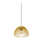 SLV 1008045 WUD, Pendelleuchte, E27, half round, offenes Kabelende, 1 x max. 60 W, schwarz 