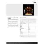 SLV 1008151 LED Floating Globe 150 twisted, LED-Leuchtmittel, smokey grey, E27, PHASE, 6 W, 1900 K 