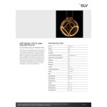 SLV 1008159 LED Globe 125 2x slanting Soft Curve, LED-Leuchtmittel, smokey, E27, PHASE, 6 W, 1900 K 