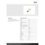 SLV 1008641 LED A60, LED-Leuchtmittel, clear filament high efficiency, E27, 4 W, 2700 K 