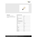 SLV 1008643 LED A60, LED-Leuchtmittel, clear filament, E27, 8 W, 2700 K 