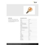 SLV 1008649 LED G45, LED-Leuchtmittel, gold curly filament, E14, PHASE, 2 W, 1800 K 