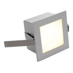 SLV 111262 FRAME BASIC, Einbauleuchte, LED, 3000 K, eckig, silbergrau, inkl. Blattfedern 
