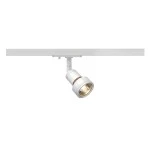 SLV 143391 PURI TRACK, Spot für Hochvolt-Stromschiene 1Phasen, QPAR51, weiß, max. 50 W, inkl. 1Phasen-Adapter 