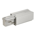 SLV 145514 EINSPEISER, für EUTRAC® Hochvolt 3Phasen-Aufbauschiene, Erde links, silbergrau 