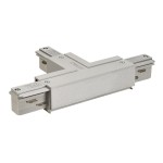 SLV 145634 EUTRAC® T-Verbinder mit Einspeisemöglichkeit, Erde innen, links, silbergrau 