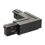 SLV 145670 EUTRAC® L-Verbinder mit Einspeisemöglichkeit, Erde aussen, schwarz 