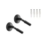 SLV 186310 WANDHALTER, für TENSEO Niedervolt-Seilsystem, lang, schwarz, 2 Stück 