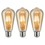 Paulmann 5067 1879 Bundle LED Kolben Rustika E27 230V 3x480lm 3x6W 1700K dimmbar Gold 