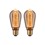 Paulmann 5068 Inner Glow Edition Bundle LED Innenkolben E27 230V 2x230lm 2x4W 1800K Gold Spiralmuster 