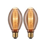 Paulmann 5073 Inner Glow Edition Bundle LED Innenkolben E27 230V 2x230lm 2x4W 1800K Gold Ringmuster 