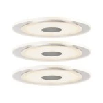 Paulmann 929.17 Premium LED Einbauleuchte Whirl Basisset rund 150mm 3x6W 3x450lm 230V dimmbar 3000K Alu gedreht#Satin 
