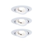 Paulmann 929.85 LED Einbauleuchte 3 Stück schwenkbarar 3-Step-Dim 3x6W 3000K Weiß 