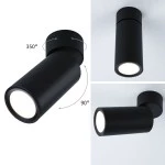 Paulmann 930.89 LED Deckenleuchte 3-Step-Dim Turnal Coin 2700K 470lm 230V 6W dimmbar Schwarz matt 