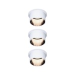 Paulmann 933.77 LED Einbauleuchte 3-Step-Dim Gil Coin Basisset IP44 rund 68mm Coin 3x6W 3x470lm 230V dimmbar 2700K Weiß matt#Schwarz matt 