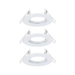 Paulmann 933.92 Einbauleuchte 3 Stück starr rund 80mm GU10 max. 3x10W 230V dimmbar Weiß 