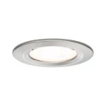 Paulmann 934.39 LED Einbauleuchte Nova starr IP44 rund 78mm GU10 6,5W 460lm 230V 2700K Eisen gebürstet 