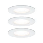 Paulmann 934.42 LED Einbauleuchte Nova Basisset starr IP44 rund 78mm GU10 3x6,5W 3x460lm 230V 2700K Weiß matt 