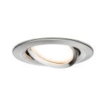 Paulmann 934.46 LED Einbauleuchte Nova Coin Einzelleuchte schwenkbar rund 84mm 50° Coin 6W 470lm 230V 2700K Eisen gebürstet 
