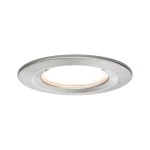 Paulmann 934.57 LED Einbauleuchte Nova Coin Einzelleuchte starr IP44 rund 78mm Coin 6W 470lm 230V 2700K Eisen gebürstet 