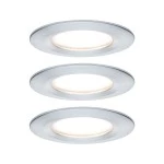Paulmann 934.62 LED Einbauleuchte Nova Coin Basisset starr IP44 rund 78mm Coin 3x6W 3x470lm 230V 2700K Alu gedreht 