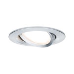 Paulmann 934.86 LED Einbauleuchte 3-Step-Dim Nova Coin schwenkbar rund 84mm 50° Coin 6W 470lm 230V dimmbar 2700K Alu gedreht 