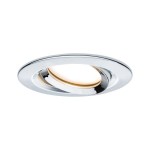 Paulmann 936.83 LED Einbauleuchte Nova Plus Coin Einzelleuchte schwenkbar IP65 rund 93mm 30° Coin 6W 470lm 230V dimmbar 2700K Chrom 