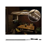Paulmann 942.08 USB LED Stripe Parasol-Light Schirmbeleuchtung Basisset 4x40cm 3000K 4x30lm Schwarz 