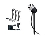 Paulmann 942.42 Plug & Shine LED Gartenstrahler Pike Basisset IP65 3000K 3x2,2W 21VA Anthrazit 