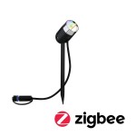 Paulmann 942.83 Plug & Shine LED Gartenstrahler Smart Home Zigbee 3.0 Pike Einzelspot IP65 RGBW+ 4,5W Anthrazit 