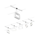 Paulmann 944.83 CorDuo LED Seilsystem Frame Basisset 5x280lm 5x4,8W 3000K 230/12V Weiß matt#Chrom 